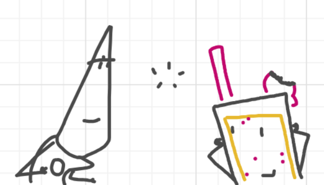 A panel from What's The Point, episode five of the Board Boards object show by Furretwalk/WalkingFurret.